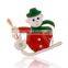Christmas Enamel Design Snowman Brooch