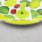 Custom designs 8" yellow round shape melamine fruit plate for dinner