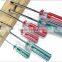 6pcs colorful transparent handle screwdriver set crossed and slotted screwdriver