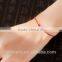 Monkey pendant red rope women bracelet wholesale jewelry 18K Gold Shell