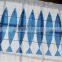 1PCS 64x45cm Modern Mediterranean Blue Fish Print Linen Cotton Table Placemat Napkin Bar Coffee Tea Towel Photo Prop