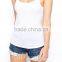 95% Cotton 5% Spandex Knit Vest For Girls Basic Plain Sexy Women White Tight Tank Top