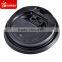 High-quality 12oz Black Buttoned Plastic Lids for Hot Cups or Coffee Cups