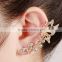 >> Butterflys and flowers earrings cuff earrings diamond earrings/