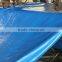 double blue high quality pe tarpaulin sheet trestle leno woven fabric high tensible strong striped hem 1 meter interval anti-uv