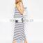 Guangzhou Supply New Design Sleeveless Maternity Striped Dress