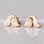 Express In Spanish Stainless Steel Rose Gold Dog Earrings