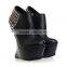 bertie black boots wedge heels shoes boots