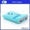dual usb output portable power bank with mobile holder
