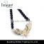 Fashion jewelry Wholesale hot selling animal shaped black bead pendant necklace