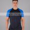 Mens fitness gym dri fit custom fashionable compressed muscle fit t shirts