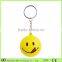 smile face plastic 3d keychain, promotion gifts smile face plastic 3d keychain