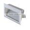 rectangle brushed silver led step light recessed wall