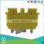 Dinrail terminal block JUT1-4/2-2PE Yellow Green Two-in Two-out Insulation Landing Gound Screw Terminal Block 0.2-4mm 32A