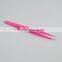 Eyelash Extension Tweezers Set Curved Tip Tweezer With Straight Tweezer In Pink Color