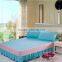 Home Textile Green and Pink Microfiber Plain Colors Twin Bed Skirts