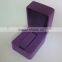 Custom Purple Flocking Hinged Watch Packaging Box