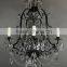 530-4 French Blackened Crystal Chandelier
