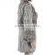 High quality knitted fur coat with rabbit/silver fox fur/high fashion fur style for ladies KZ150105