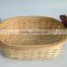 Fresh vegetable fruit bamboo basket with leather handle