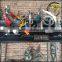 European School garden landscape sculpture Engineering large campus square stainless steel sculpture