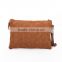 Winter Fashion Feather Brown Handbag Bohemian Envelope Bags Factory Price