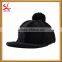 Fashion Winter Baseball Caps Plush and leather New Hats with Pom Poms