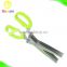 Super sharp stainless steel herb scissors with blade comb