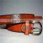 High quality cowhide fashion leather with hole pertern genuine leather belt