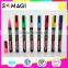 8 Pack Fluorescent colors Anti-wipe Non-toxic Marker Pen with Reversible 6mm Tip for Glass, Window & LED Art Menu Writing Board