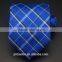 2016 fashionable high quality plaid mens silk woven tie with custom brand