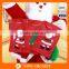 Red Christmas Gift Bags with Santa Design