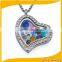 Hot selling Custom choose mothers birthstone crystal personal floating charms pendants necklace (DIY-014)