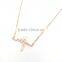 Nickel Free Stainless Steel 316L Rose Gold Heartbeat Pulse Heart Necklace