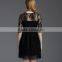 Pretty Steps 2016 elegant ladies casual round collar autumn dress sexy woman lace half sleeve casual dress