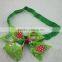 New Arrival 3.5inch Christmas Ribbon Baby Hair Bows with Soft Elastic Headband Girls Baby Hairband Boutique Bows