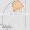 Modern Bow Shape Desk Lamp Metal Body With Fabric Lampshade Bedroom Study Room Living Room Table Lamp