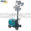 Small portable diesel Mobile Lighting Tower with electric generator 5kw metal halide 400w