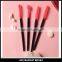 Different heads 4PC Disposable silicone cosmetic applicator silicone mascara wands pink color