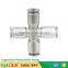JULY Made Push-in Connector Brass Cross Pneumatic Fittings