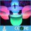 Plastic LED bar table color changing led flower design table