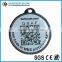 unique QR code laser engraving silicone pet id tag with metal plate