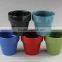 4 inch Ceramic small flower pot with colors