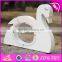 New design cute white swan shape wooden baby piggy banks W02A256