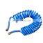 with 10 years experience flexible 12*8 blue PU sprial air tube for various industry with quick coupler