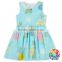 Hot Sell Children Flower Pattern Designs Baby Girl Sleeveless Party Dress Frock Design For Girls