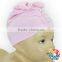 New Fashion Baby Solid Pink Color Caps Infants Cotton Beanies Caps With Big Bow Boutique Winter Baby Hat Caps