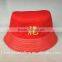 Custom fashion adult bucket hats with 3d gold metal embroidery
