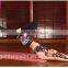 digital printing splicing nylon spandex yoga sets women