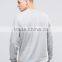 Custom Long Sleeve Crew Neck Without Hood Grey Men's 60% Cotton 40% Polyester Casual Plain Design Sweatshirt